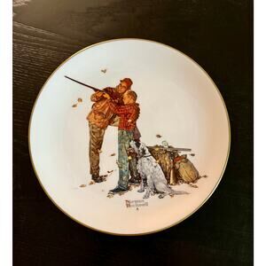 Norman Rockwell Fall "Careful Aim" 1980 Gorham collectors plate.
